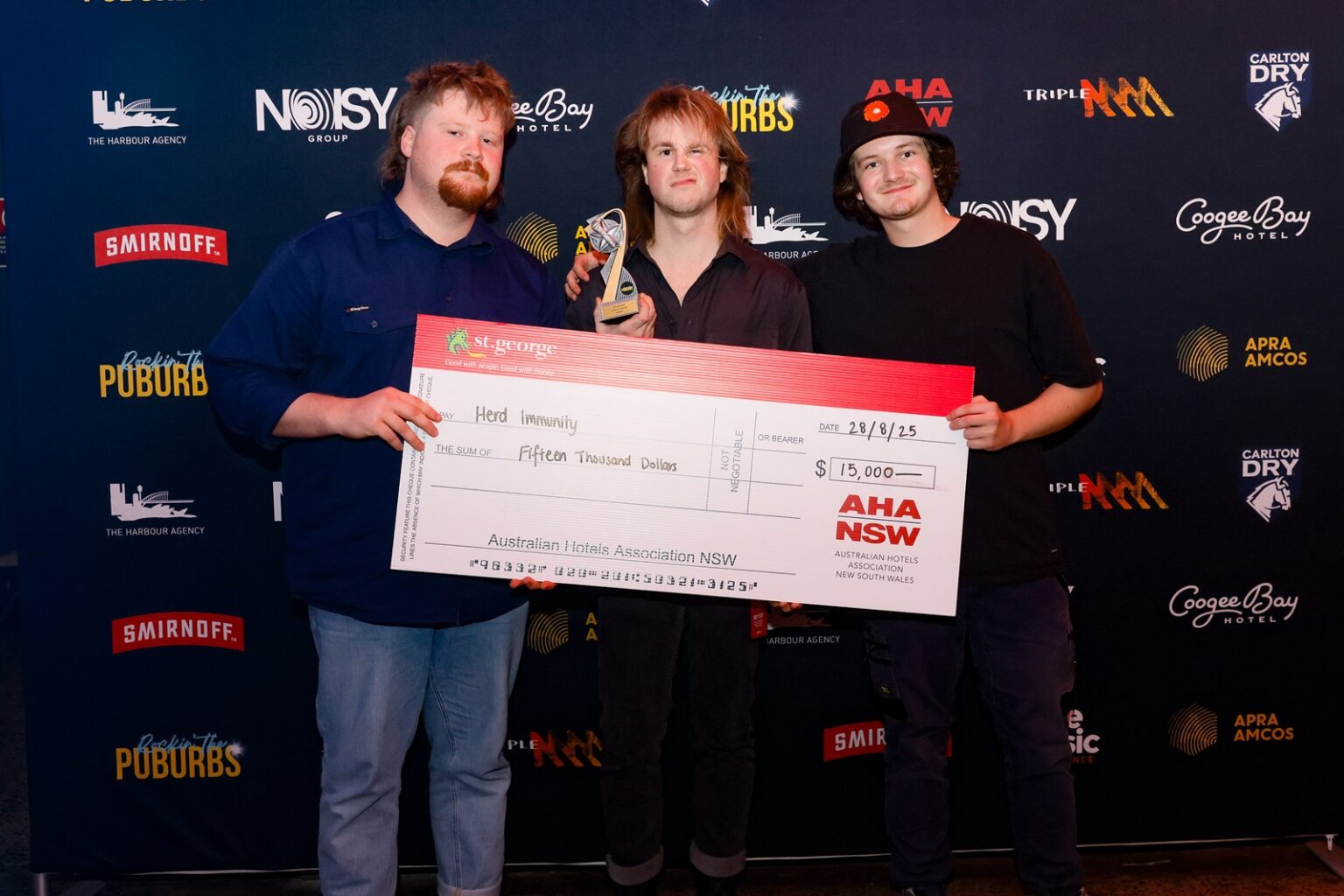 HERD IMMUNITY WIN AHA NSW BATTLE OF THE PUB BANDS